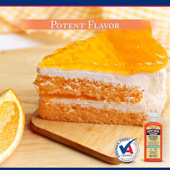 Happy Home Natural Orange Flavoring, Non-alcoholic, Certified Kosher, 7 oz