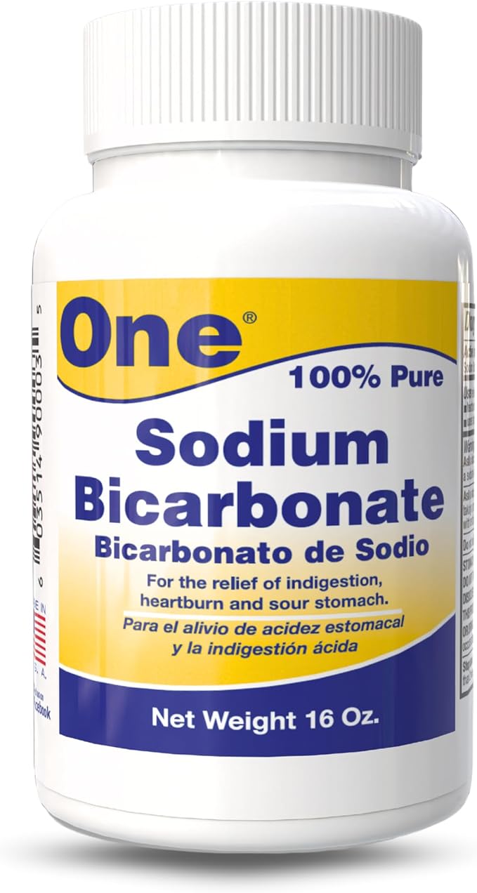 Arymar Pure Sodium Bicarbonate 16oz - Natural Antacid Powder for Digestive Comfort, Baking, and Cleaning