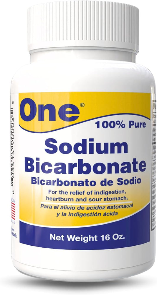 Arymar Pure Sodium Bicarbonate 16oz - Natural Antacid Powder for Digestive Comfort, Baking, and Cleaning