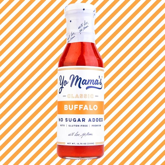 Yo Mama’s Foods Keto Buffalo Dipping, Marinade & Wing Sauce - Pack of (4) - Low-Zero Carb, No Sugar Added, Whole30, Paleo, Gluten and Soy Free, and Low Calorie!
