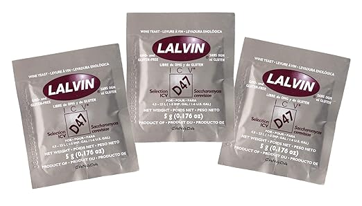 Lalvin ICV D-47 Wine Yeast, 5 grams - 3-Pack