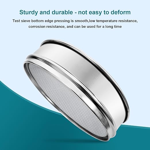 304 Stainless Steel Lab Sieve Screen Mesh, 16 Mesh(1.18mm) Aperture Test Sieve, 12Inch(30cm) Diameter Economy Standard Analysis Sample Test Sieves for Industrial Laboratory Homes