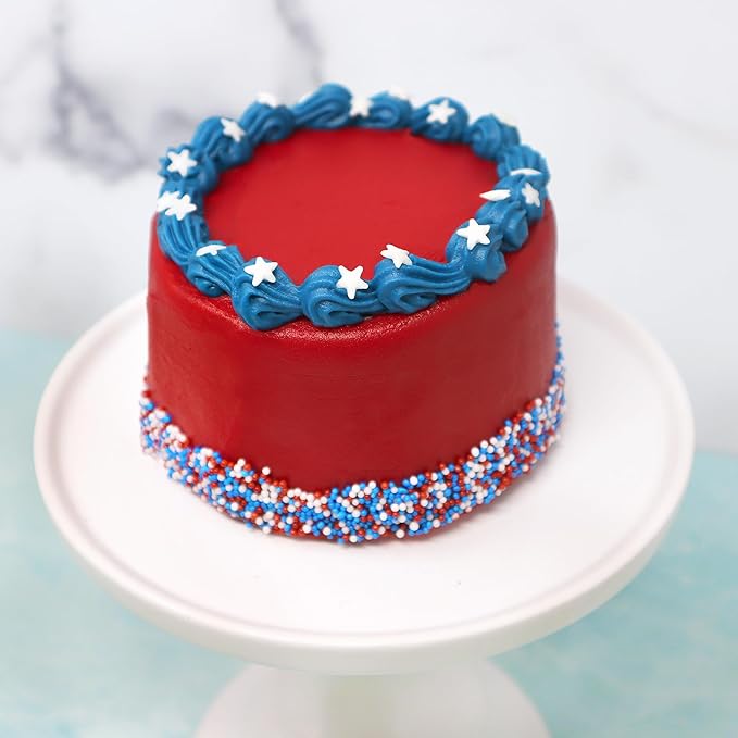 Mystic Sprinkles 4 Cell Sprinkle Assortments (Patriotic Pride Nonpareil, Petite)