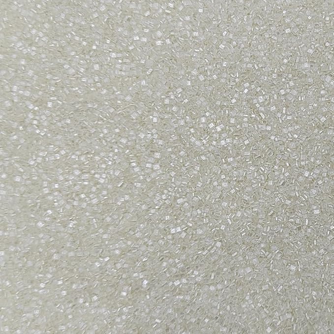Homankit Sanding Sugar, White Edible Sugar Crystals, Sugar Sprinkles Mix for Celebration Cakes, Cupcakes, Baking, Cookies Decorating, 3.2 OZ