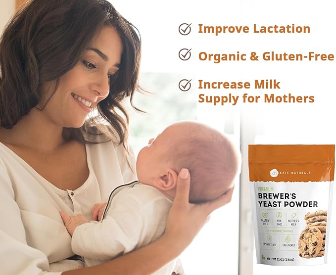 Kate Naturals Sunflower Lecithin Powder (4oz) & Brewer's Yeast (12oz) Bundle