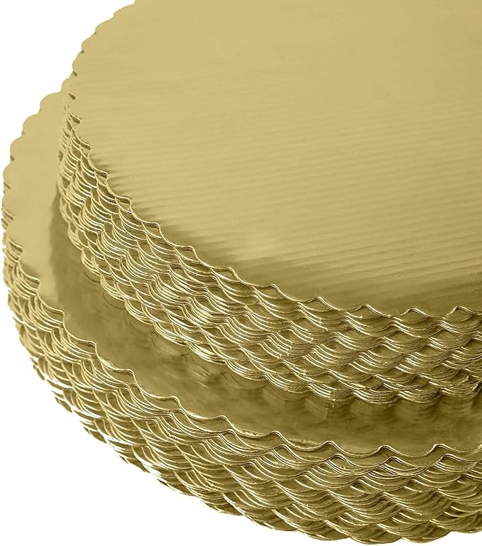 [25pcs] 10" Gold Cakeboard Round,Disposable Cake Circle Base Boards Cake Plate Round Coated Circle Cakeboard Base 10inch,Pack of 25