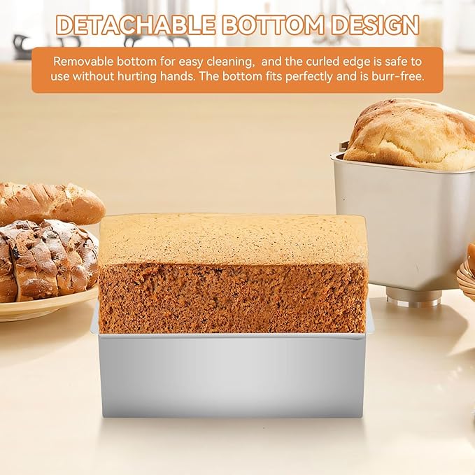 Square Cake Pan, Square Baking Pan Cake Pans Shapes Aluminum Cheesecake with Removable Bottom, 8.7inch Mold Pan Removable Bottom Molds Bakeware
