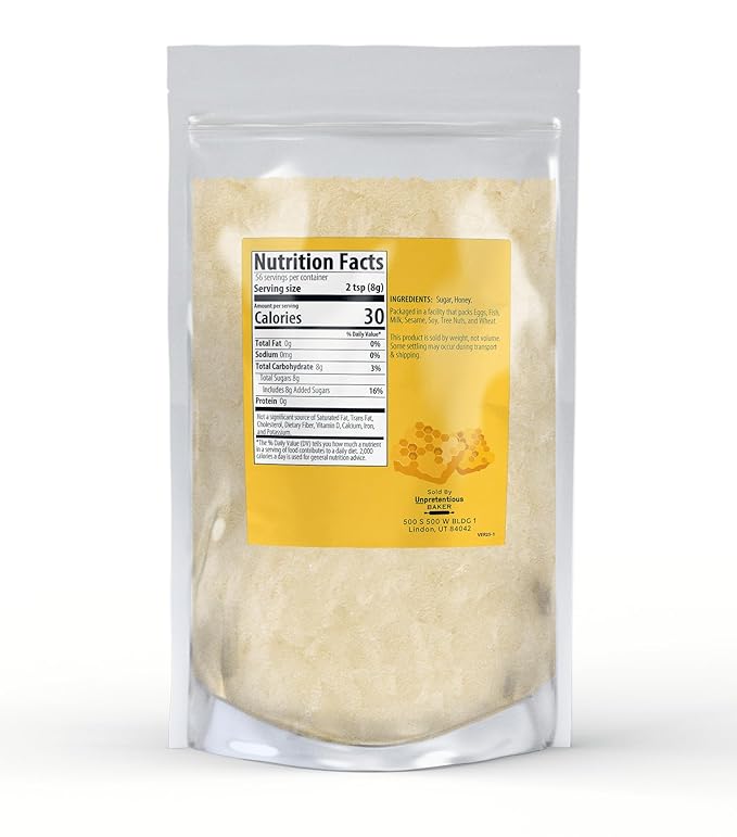 Unpretentious Honey Powder, Sweet & Natural, Cooking & Baking, Convenient (16 Ounce)