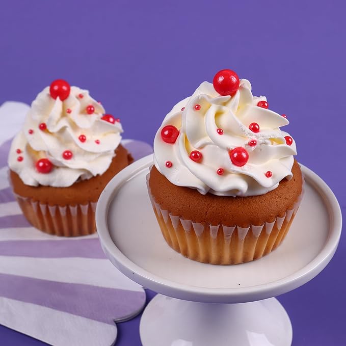 Red Sprinkles for Cake Decorating, Toppings Cake Decorations 3.5 Ounce, Edible Sugar Pearls Mixing Sizes for Cupcake Topper, Cookies, Ice Cream Toppings Cake Decorations for Party Celebrations