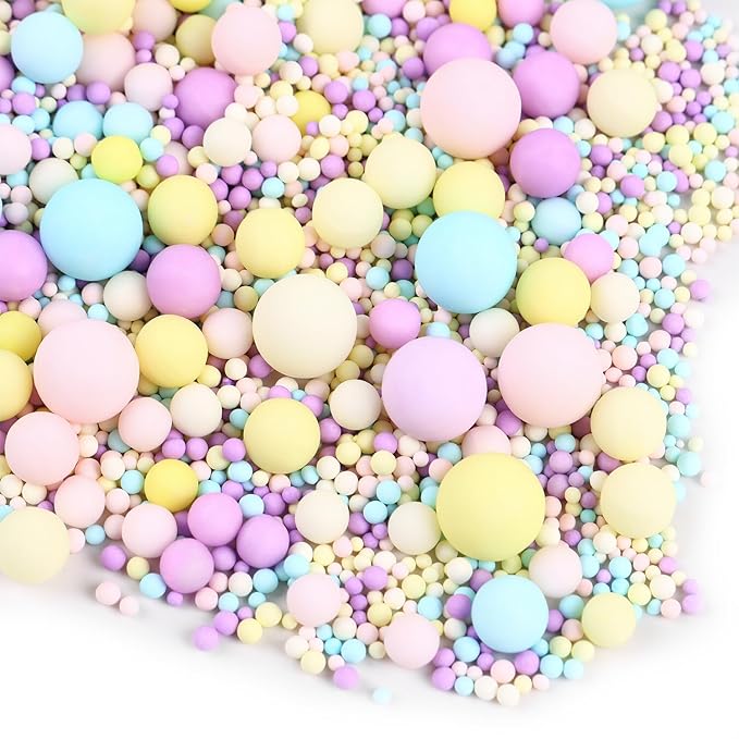 Sprinkles for Cake Decorating 3.5 Ounce Colorful Sugar Pearls Mixing Sizes, Edible Sprinkles for Cookie Decorations, Cupcake Topper, Ice Cream, Candy, Chocolate for Party Celebrations