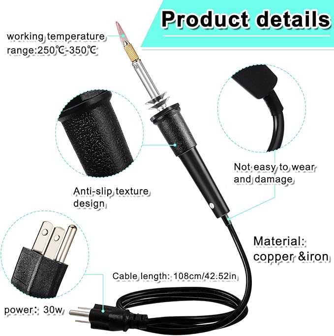 Honoson 19 Pieces Electric Hot Knife Cutter Tool, Multipurpose Hot Knife Stencil Cutter with Metal Stand, 14 Blades, 3 Chuck Sleeves for Cutting Carving (Black)