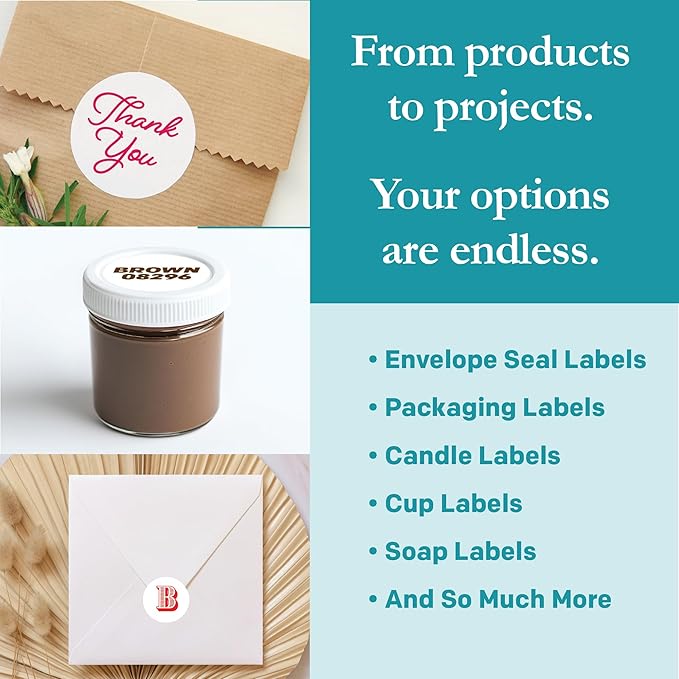 Premium Label Supply White Sticker Round Labels – 1.25" Circle – Laser/Inkjet Compatible – (48 per Sheet), 100 Sheets – 4,800 Total Adhesive Labels