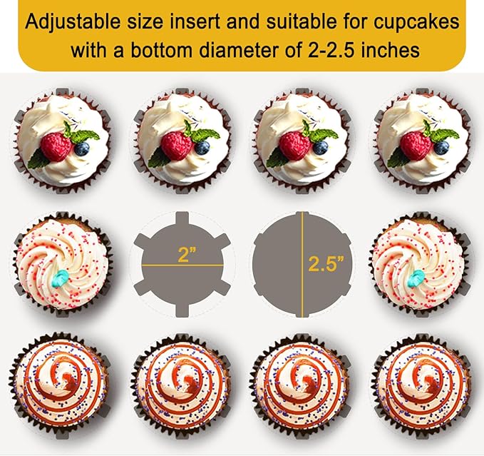 16 Sets of 12-Count White Cupcake Boxes with Window and Insert, 13x10x3.5 Inch, Suitable for Cupcakes, Muffins, and Cookies