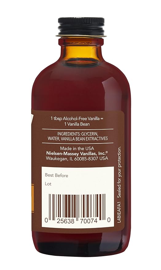 Nielsen-Massey Alcohol-Free Vanilla for Baking and Cooking, 4 FL OZ