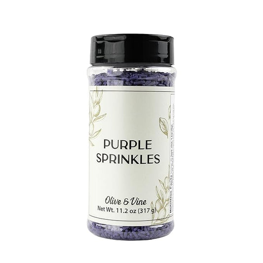 Olive & Vine Purple Sprinkles, Sweet Flavor, For Baking & Desserts, Rich Tradition, Authentic Taste, For Global Recipes (11.2 Ounce)