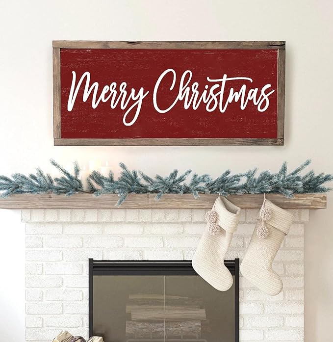 Christmas Stencils for Crafts Reusable Holiday Stencil Merry Christmas Stencils for Painting on Wood Fabrics Porch Hanger Decor