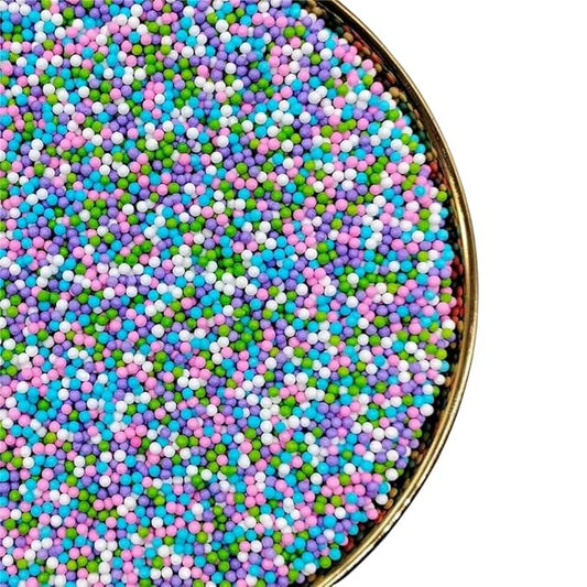 Sprinkles, White Edible Pearl Sprinkles for Cake Decorations, Baking, Ice Cream, Cookies, Cupcake Topper Edible Pearls Sprinkles - 2mm Matte White Sugar Pearls for Cake Decorating ( 130g/4.6oz )1 Bottle (2mm pink blue green)