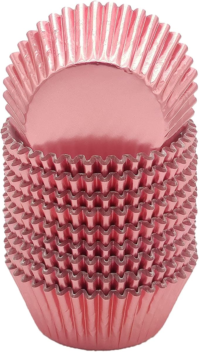 Standard Rose Gold Foil Cupcake Liners Muffin Baking Cups for Party and More, 200-Count