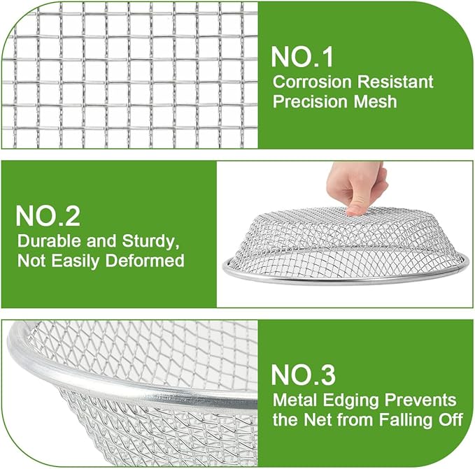 Soil Sieve Sand Rock Compost Sifter Dirt Sieve Sifting Pan Fits 5-Gallon Bucket, Soil Sifter for Gardening, 1/8in