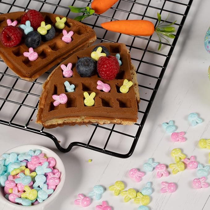 Cobakey Bunny Sprinkles for Cookies 3.52 Ounce Spring Sprinkles for Baking Green & Blue Edible Bunny Candy Perfect for Easter Cake Decorations, Baking, Ice Cream, Cookies, Cupcake Topper