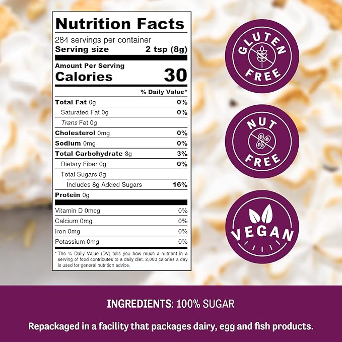 Judee's Gluten Free Superfine Caster Sugar - Ideal Caster Sugar for Baking Delicate Desserts - Gluten-Free Resealable Pouch - 80 oz, Pack of 1