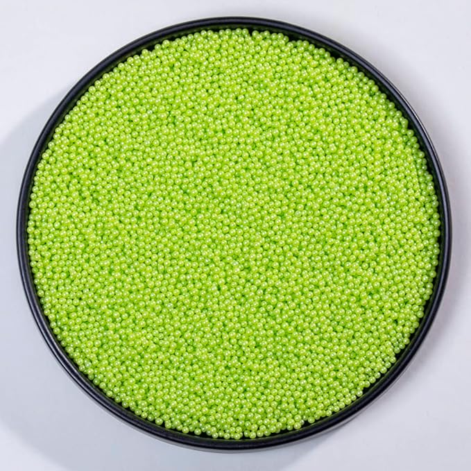 Green Sprinkle Edible Pearl Christmas sprinkles130g 4.6OZ,Cake sprinkles,Cookie sprinkles,Sugar Pearl,Edible Candy Pearls for Cake Cupcake Decorationg 2mm (Green)