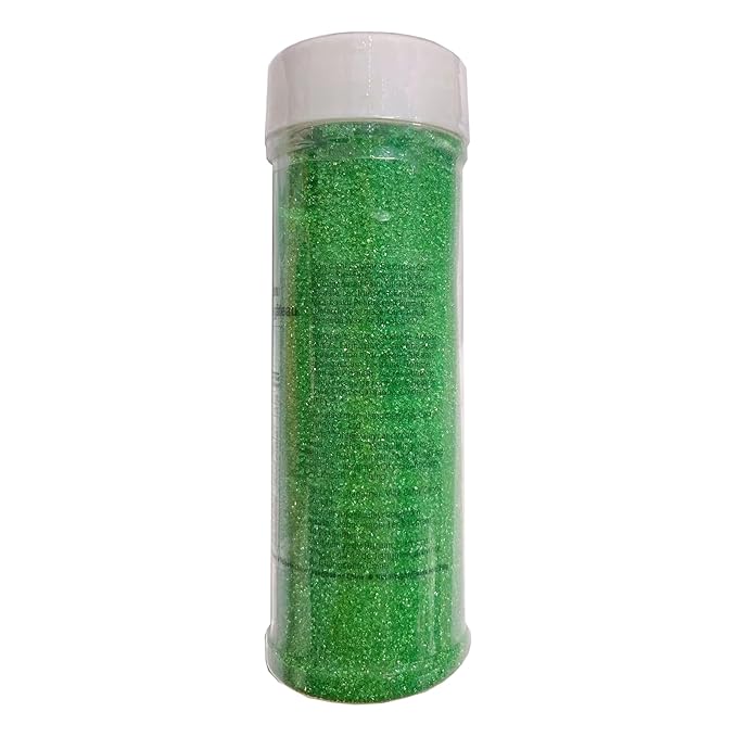 Sentovac Green Sanding Sugar for Baking Edible Sparkling Sugar Sprinkles Coarse Sugar Crystals for Baking Topping Cake Cookie Cupcake Topper Ice Cream Decoration Supplies 3.2 OZ