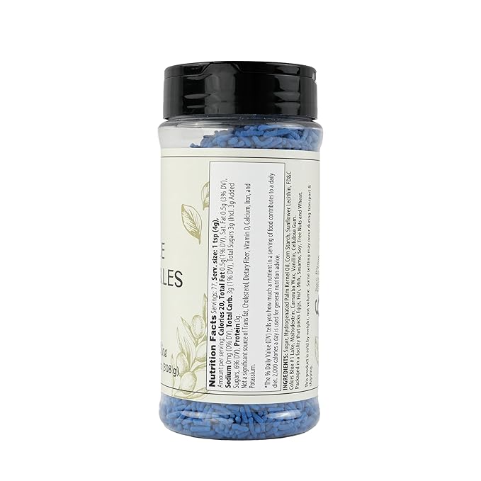 Olive & Vine Blue Sprinkles, Sweet Touch, For Baking & Desserts, Rich Tradition, Authentic Taste, For Global Recipes (10.88 Ounce)