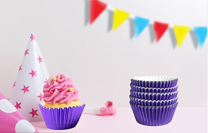 home party Foil Baking Cups Cupcake Liners,Gold Foil Cupcake Liners, Pack of 100 …
