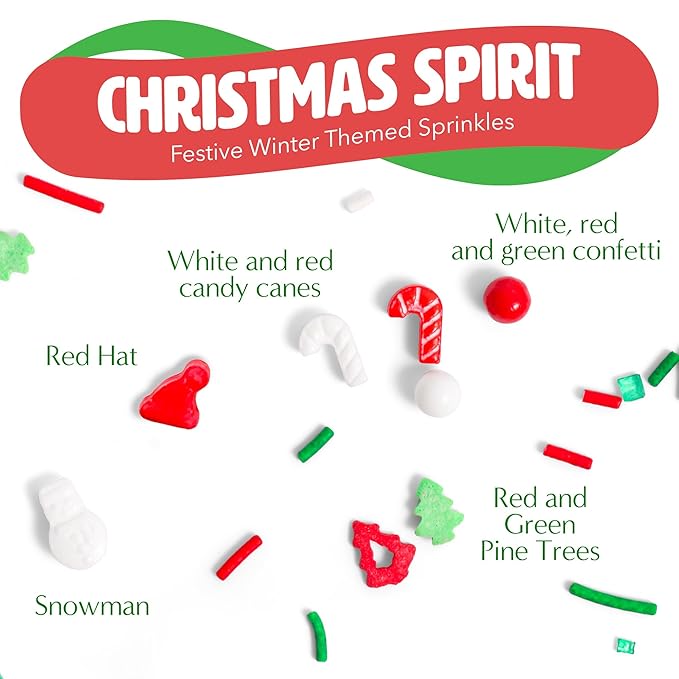 Sprinklemania Decorative Sprinkles (16, Christmas Spirit)