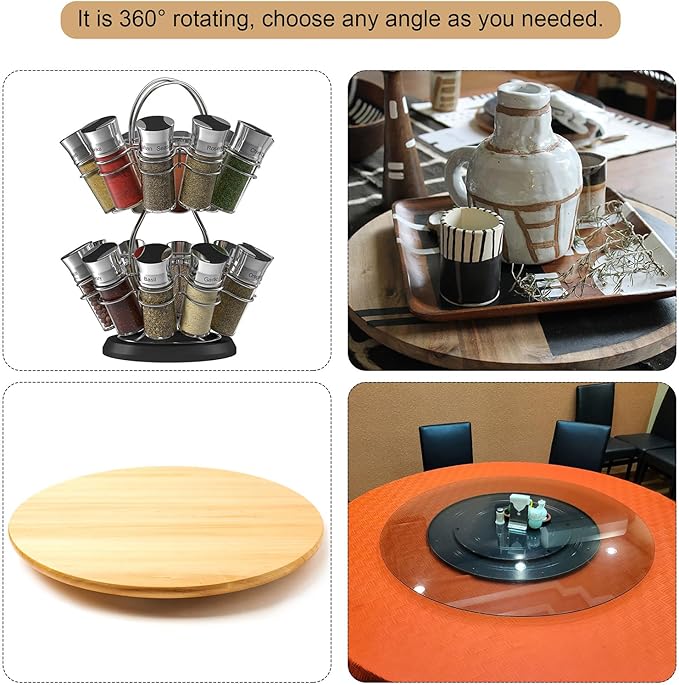 MECCANIXITY 4 Inch Lazy Susan Turntable Acrylic Ball Bearing Rotating Tray 360 Rotation for Spice Rack Table Cake Kitchen Pantry Decorating Bathrooms TV Laptop Pack of 1(White)