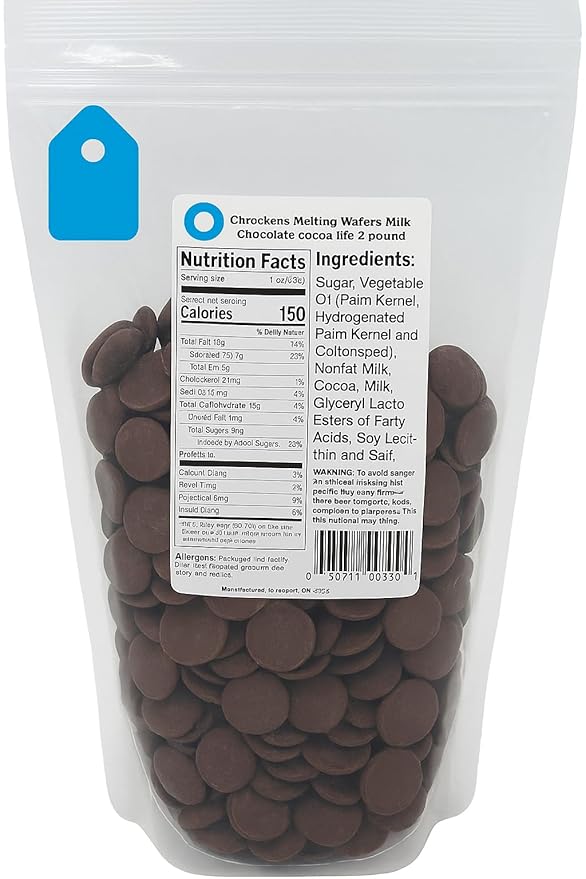 Milk Chocolate Melting Wafers, Cocoa Lite, 2 LB Coating 224046