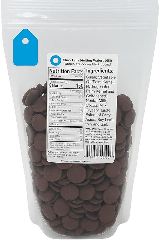 Milk Chocolate Melting Wafers, Cocoa Lite, 2 LB Coating 224046