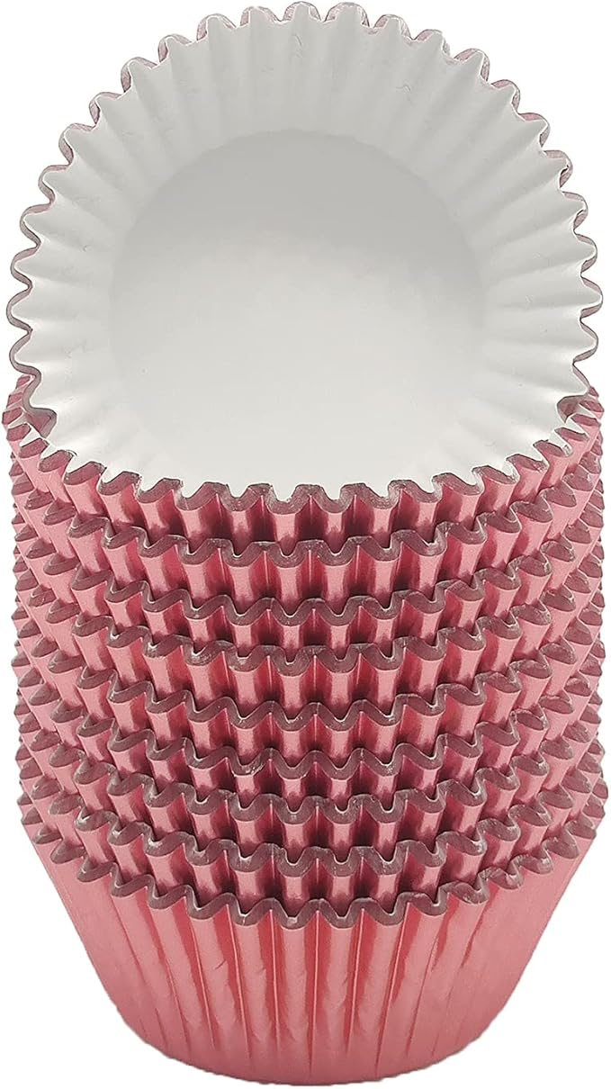Standard Rose Gold Foil Cupcake Liners Muffin Baking Cups for Party and More, 200-Count