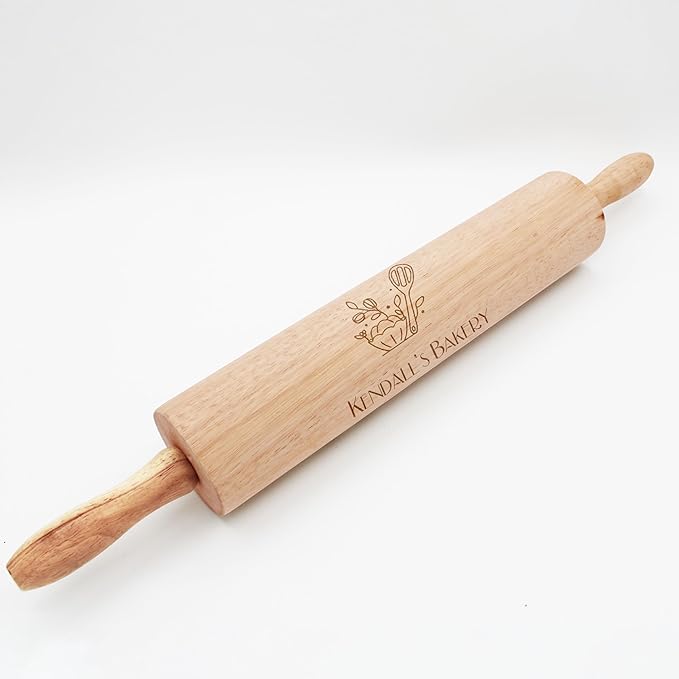 Personalized Wood Rolling Pin, Baking Award Gift, Gifts for Grandma, Chefs and Bakers (Kendall)