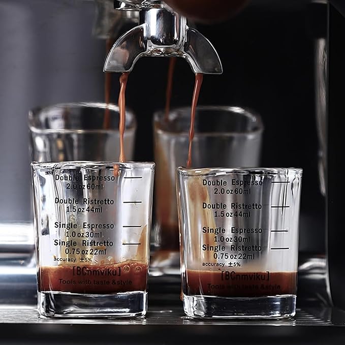 60ml Espresso Shot Glass,Heavy Sturdy Shot Glass Measuring Cup for Coffee,Milk,Cocktails,Tequila(Square-1pack)