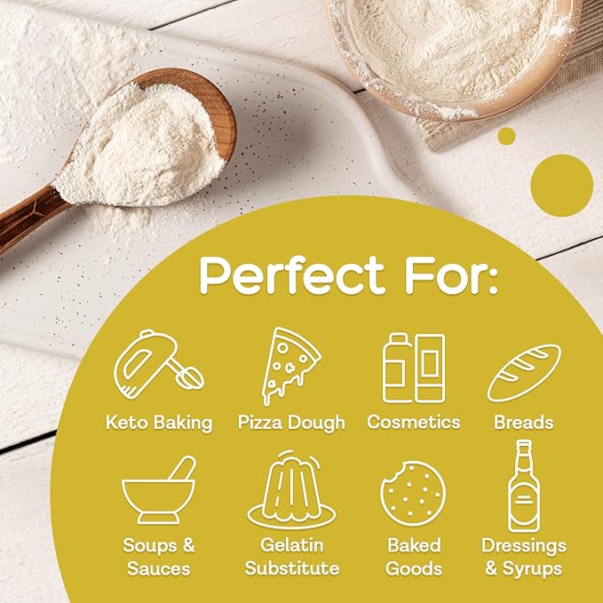 MD. Life Xanthan Gum for Baking Keto - 12 Ounces – 100% Natural Xanthan Gum Powder - Keto Friendly & Gluten Free – Carb Free Xanthan Gum for Baking, Food Thickener & Ice Cream Stabilizer