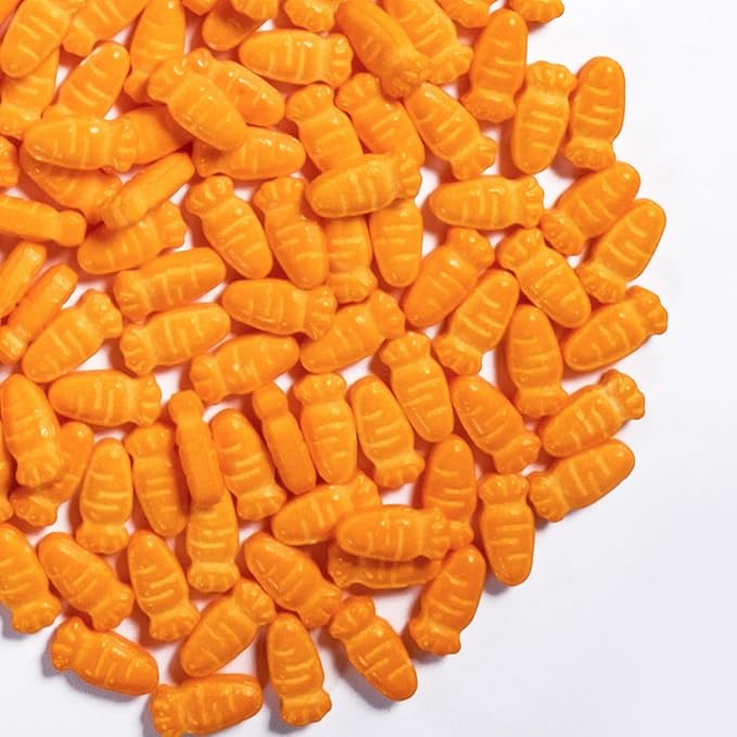 Cobakey Carrot Sprinkles for Cookies 3.52 Ounce Spring Sprinkles for Baking Edible Carrot Perfect for Easter Cake Decorations, Baking, Ice Cream, Cookies, Cupcake Topper