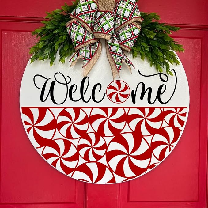 Christmas Stencils for Painting on Wood 12” Christmas Doormat Stencil Xmas Holiday Stencils for Crafts Door Mats Porch Door Decor