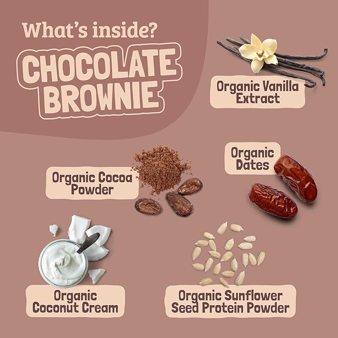 Skout Organic Chocolate Brownie Kids Snack Bars (18 Pack) | Organic Kids Snack Bars | School Snacks & Lunch Snacks | No Refined Sugar | Vegan & Paleo | Gluten, Dairy, Grain, Peanut Free