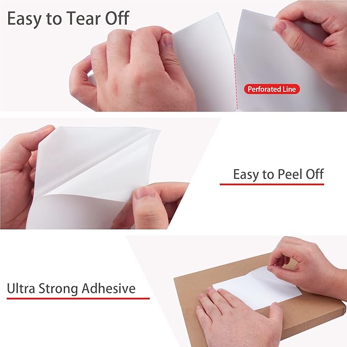 L LIKED 1000 4x6 Thermal Labels Fanfold, Direct Thermal Shipping Labels - Perforated and Strong Adhesive