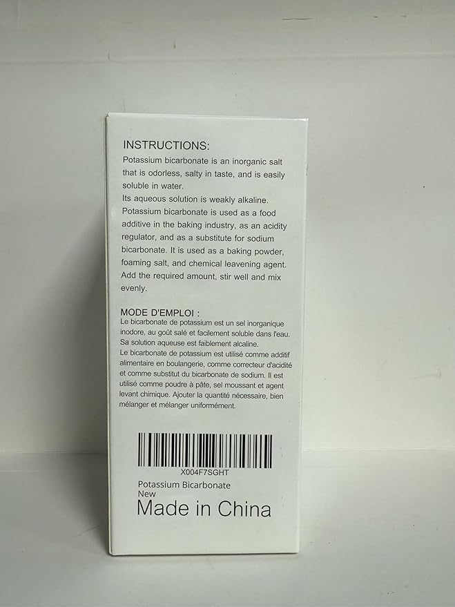 10oz Potassium Bicarbonate, Pure Food Grade Potassium Bicarbonate Powder for Plants, Cakes, Winemaking, Snacks, Potassium Bicarbonate Baking Powder for Leavening, Cookies, and More