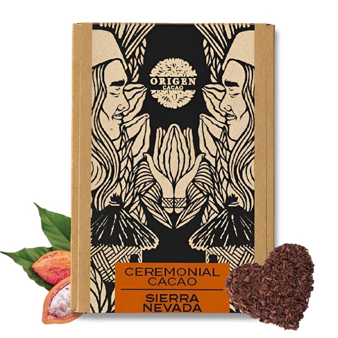 Origen Ceremonial Cacao – 100% Natural Ceremonial Grade Cacao – Unsweetened & Anti Oxidant Pure SuperFood – Indigenous Criollo from the Arhuaco Tribe – Vegan, Gluten-free – 16 oz, Grated