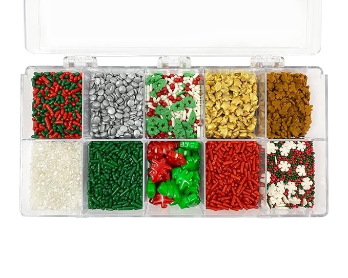 Mystic Sprinkles Christmas Holiday sprinkle Decorating Kits (Night Before Christmas Sprinkle Decorating Kit 6.8oz)