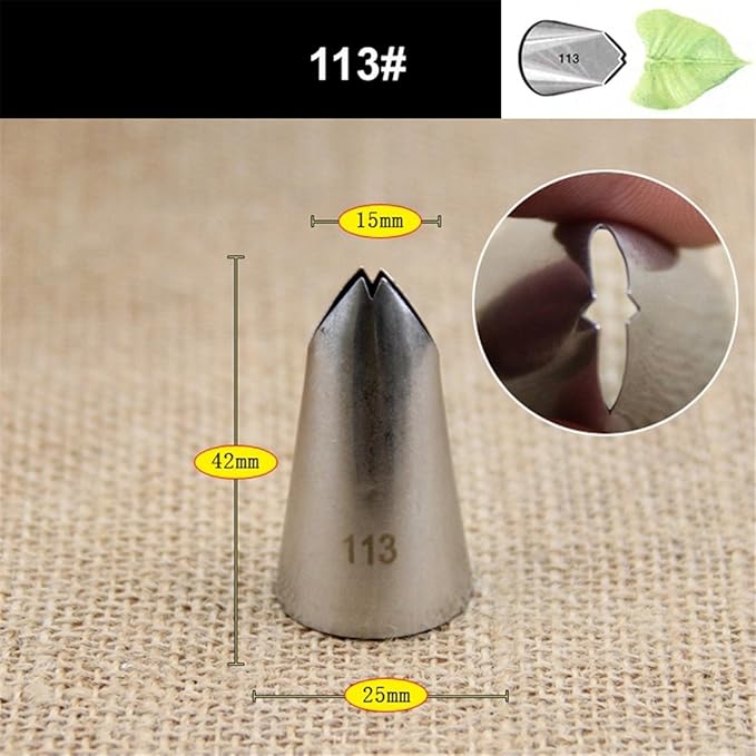FantasyDay 5-piece Stainless Steel Piping Tips Piping Nozzles Cake Decorating Supplies Cookies Cupcake Icing Decorating Supplies Decorating Kits Frosting Icing Tips Baking Set Tools