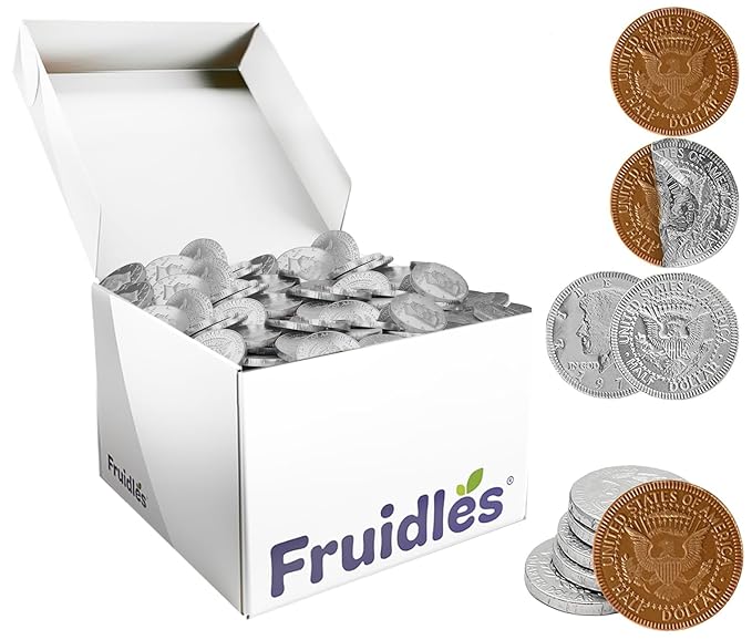 200 Chocolate Coins, Hanukkah Gelt Dairy-Free, Dark Chocolate, Bittersweet Coins Made in Israel, Kosher Certified Non-Dairy