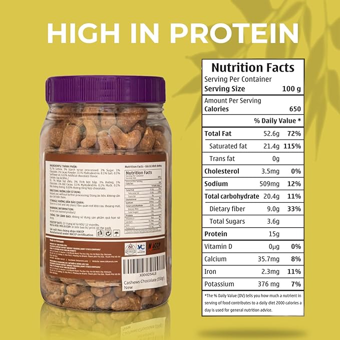 DELUXNUTS Premium Roasted Chocolate Covered Cashew Crunch 21oz | Cocoa Dusted & Chocolate Cashews Gift, Whole Cashew Nuts Snack Mix, Healthy Gourmet Snack for Adults, High Protein, Gluten-Free, Premium Holiday & Christmas Gift Idea