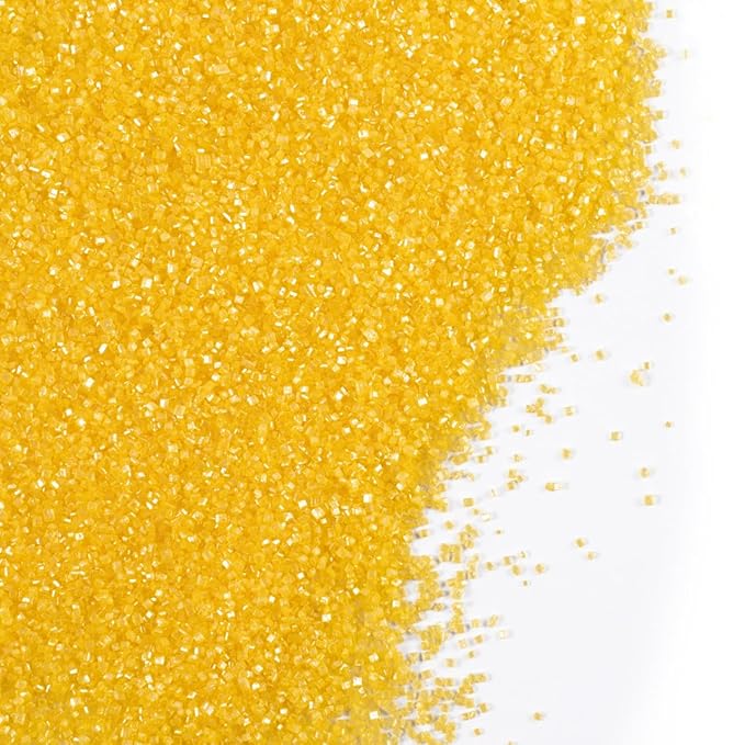 Yellow Sanding Sugar 150g (5.3 oz) - Edible Sparkling Sugar for Baking Decorations, Cookies, Cakes, Ice Cream Toppers, Cupcakes - Vibrant Yellow Color Sugar Crystals