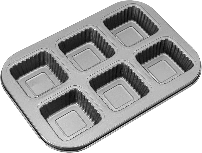 uxcell Ripple Muffins Pan 6-Cup Grey Nonstick Ripple Cupcake Pan Metal Baking Molds Pan All Edges Cupcake Pan for Oven Baking, Cornbread, Cupcakes, Cookie, Bread