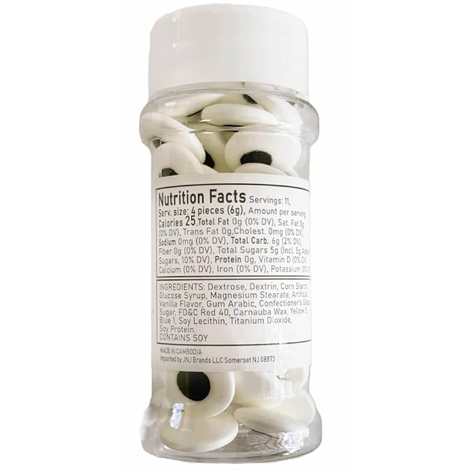 Sarah's Candy Factory Jumbo Size (0.66 inches) 2.5 Oz in Bottle Candy Eyes Eyeballs for Cake, Cupcake Toppers, Cookie Decorations Edible Sugar Icing Kosher in a Bottle
